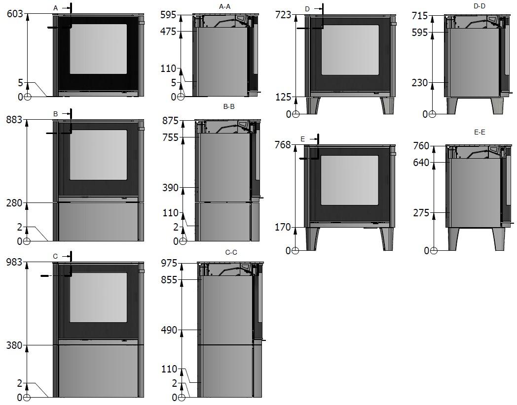 Q Tee II C Modeloversigt