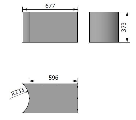 Viva L side bench måltegning 2