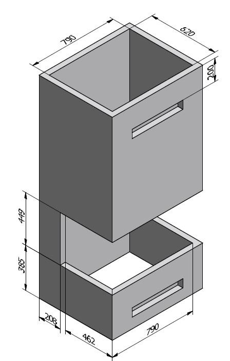 Visio 3 Panel indbygning mål