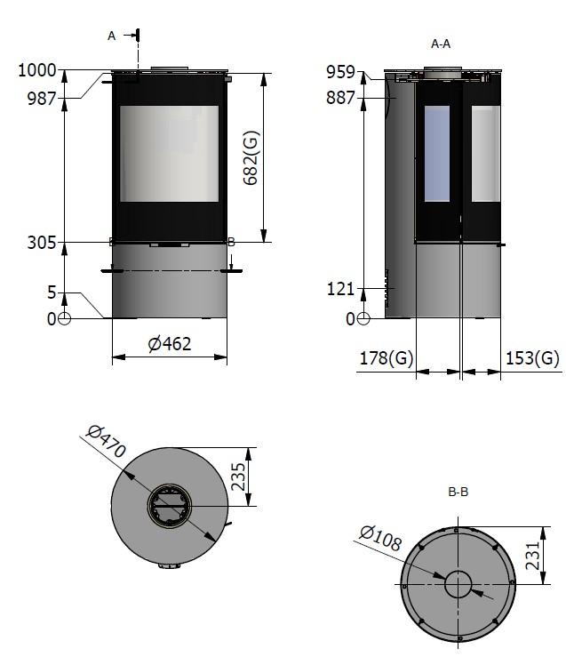 Viva L 100 med sideglas måltegning måltegning 1