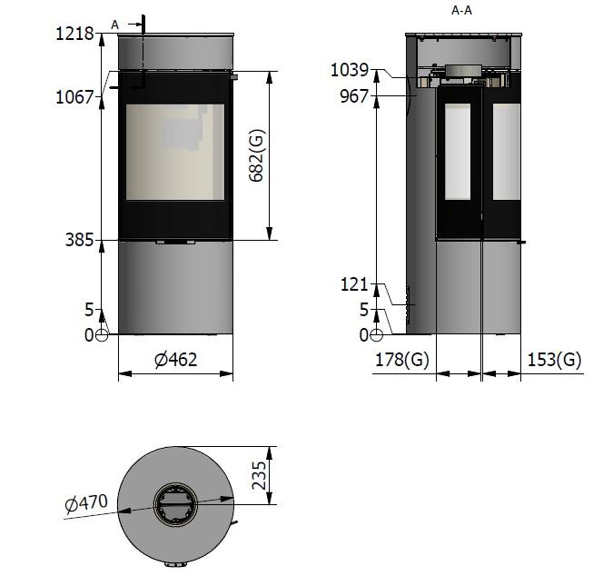 Viva L 120 med sideglas måltegning måltegning 1