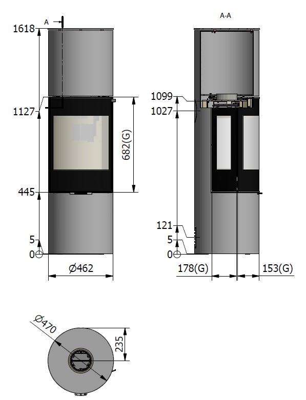 Viva L 160 med sideglas måltegning måltegning 1