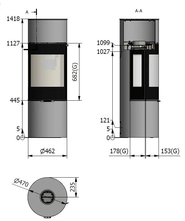 Viva L 140 med sideglas måltegning måltegning 1