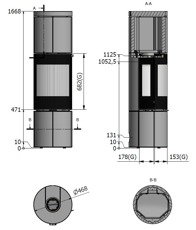 Juno L måltegning m. sideglas 2