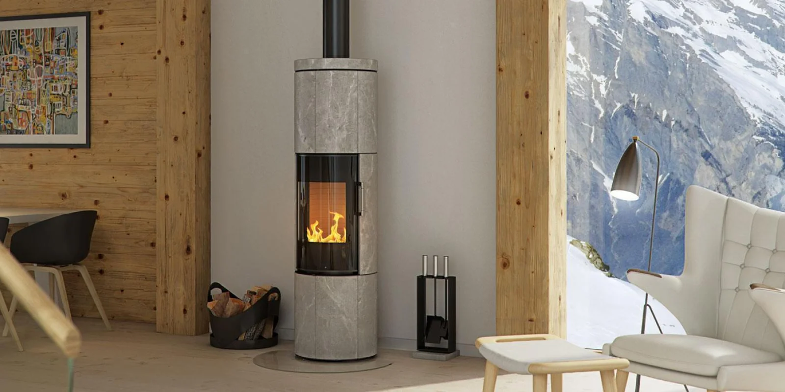 Ceramic Wood Burning Stove by RAIS | Great Heating Economics